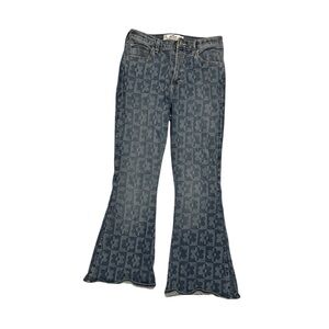 Hollister Curvy High Rise Vintage Flare Jeans Size 11R 30x31 Flower Print